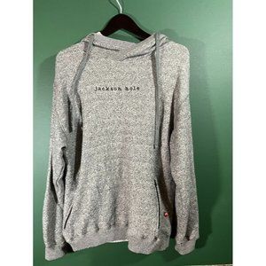 Jackson Hole - Outfitter Trading Co. - Men's Grey Long Sleeve Hoodie - Size M